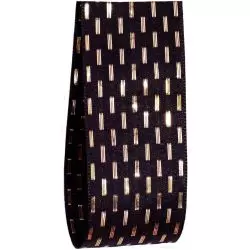 black taffeta with gold stitching