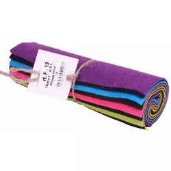 felt squares assorted in Brights and Black