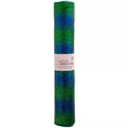 extra wide 29cm deco mesh in blue and green