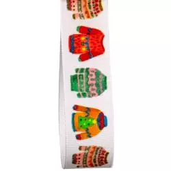 White Festive Jumper Ribbon By Berisfords Ribbons