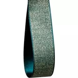 green and Gold Reversible Satin Ribbon