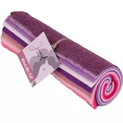 Felt Squares in Lilacs and Pinks