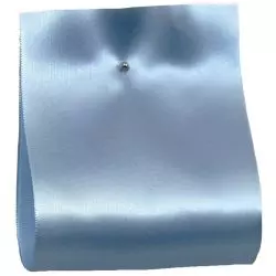100mm x 50m Single Satin Wide Ribbon  col; Pale Blue