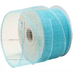 Turquoise Blue Deco Mesh Ribbon