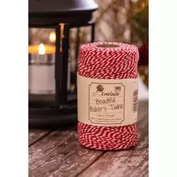 red and white bakers twine