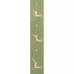 15mm Khaki Green Reindeer Flight Ribbon