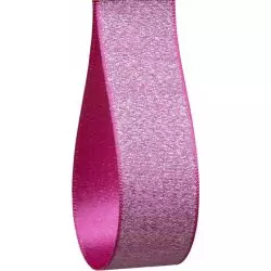 25mm silver and pink reversible ribbon by Shindo 