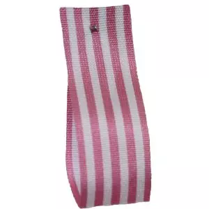 25mm x 25m Stripe Ribbon By Berisfords Ribbons Col: Pink