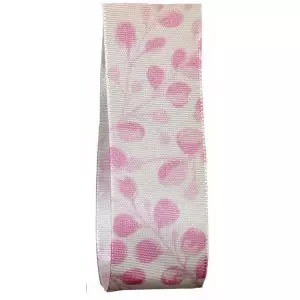 25mm Pink Eucalyptus ribbon