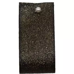 Glitter Satin Ribbon Col: Black - available in 10mm - 25mm widths