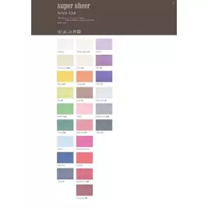 Berisfords Sheer Ribbon Shade Card