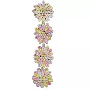 25mm Flat Multi coloured Daisy Lace By The Metre