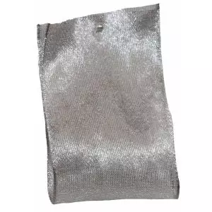 38mm silver metallic mesh ribbon