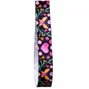 Black Spring Bloom Ribbon 15mm