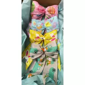 Box Of Four Hand Made Easter Bows - Large