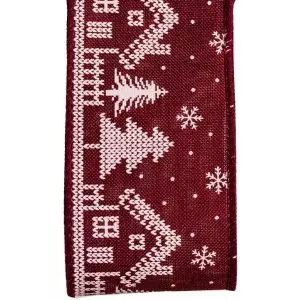 Christmas Ribbon With Nordic House Design