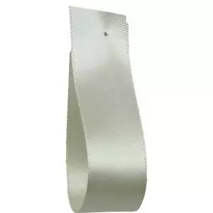 Double Satin Ribbon ideal For Wedding Car Decoration - Ivory  - 3mm - 50mm widths