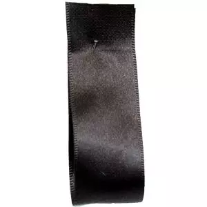 Shindo Double Satin Ribbon Dark Brown (Col:163) - 3mm - 38mm widths