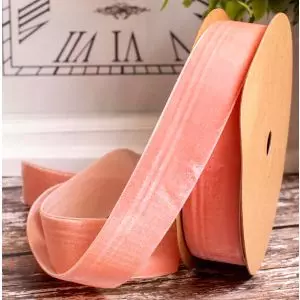 Coral Velvet Ribbon In A wide Range Of Width