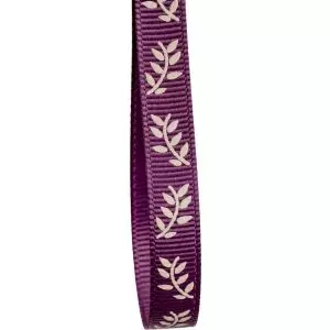 9mm Fern Grosgrain Ribbon in Grey