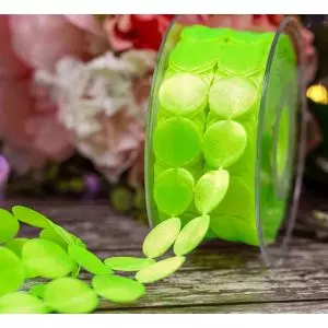 Flo green circle ribbon 40mm 