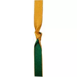 Green and Gold Dual Coloured Satin Ribbon
