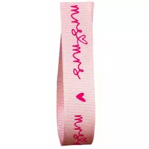 Mrs & Mrs wedding ribbon in 16mm grosgrain by Berisfords Ribbons
