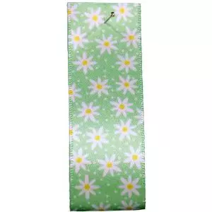 25mm green Daisy Chain Ribbon