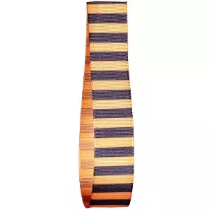 15mm Witches Stripe Ribbon In Black And Orange