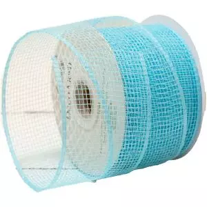 Turquoise Blue Deco Mesh Ribbon