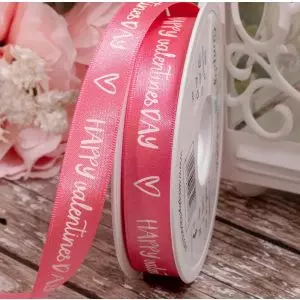 Pink Happy Valentines Day Ribbon