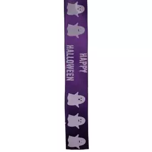 Friendly Halloween Ghost Ribbon 25mm col: Purple