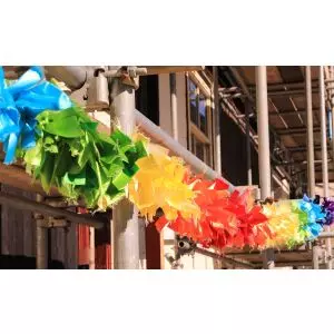 ribbon rainbow garland