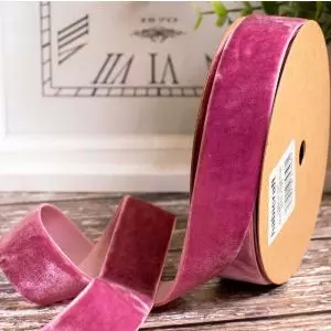 Blush Rose Velvet Ribbon In A Wide Range Of Widths