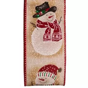 Snowman Design Christmas Ribbon