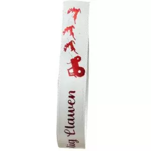 Tractor & Reindeer Nadolig Llawen Ribbon