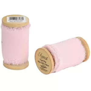 Light Pink 50mm frayed Edge Chiffon Ribbon