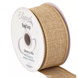 Wired Edged Burlap 63mm & 38mm Col; Natural