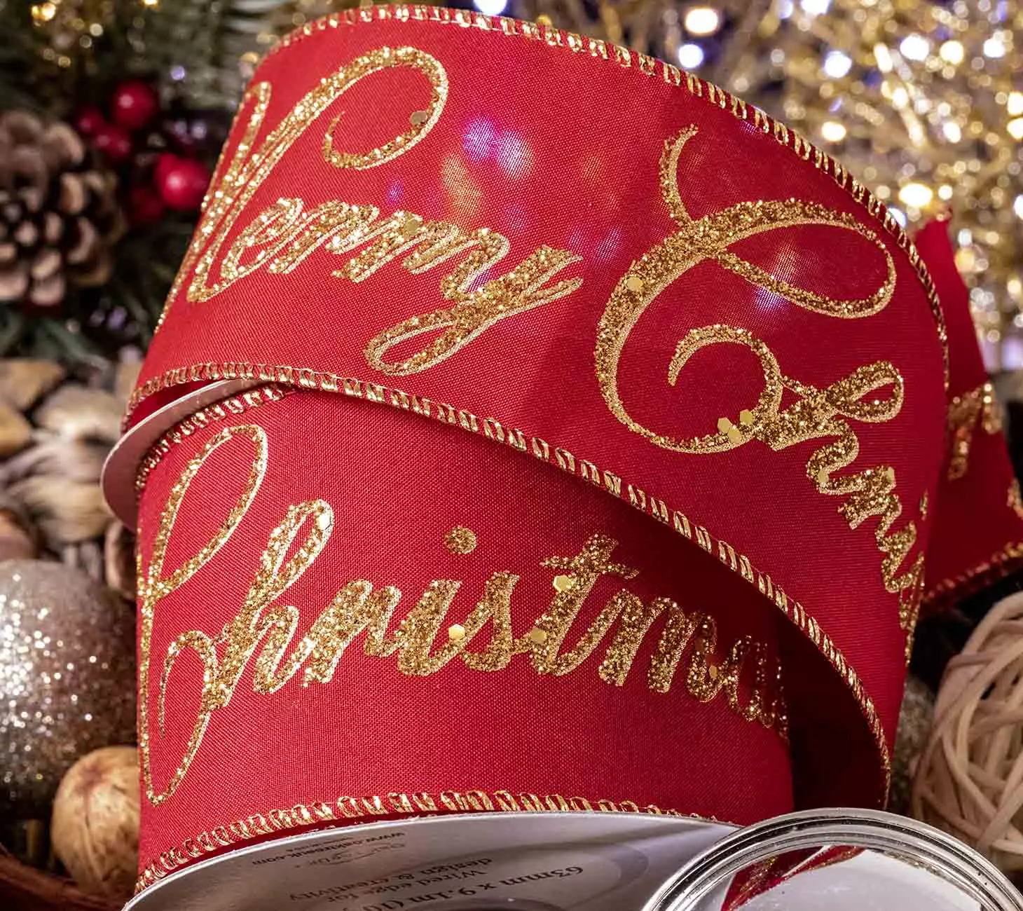 Red Merry Christmas Ribbon