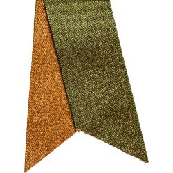 Khaki green and gold jewel Christmas ribbon by Berisfords Ribbons