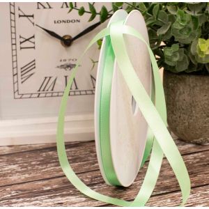 10mm x 50m Mint Green Double Satin Ribbon By Berisfords
