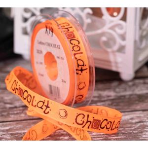 15mm Orange Chocolat ribbon