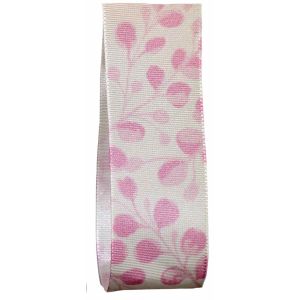 25mm Pink Eucalyptus ribbon