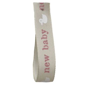 New Baby Ribbon In Pink 15mm 