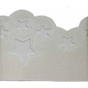 Scatter Star Satin Ribbon Col; Bridal White