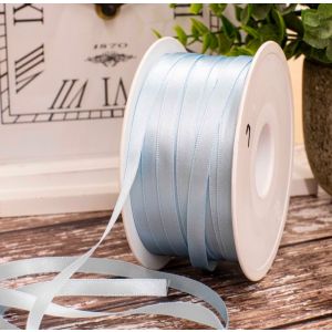 7mm x 100m Bulk Satin Ribbon by Berisfords in Sky Blue