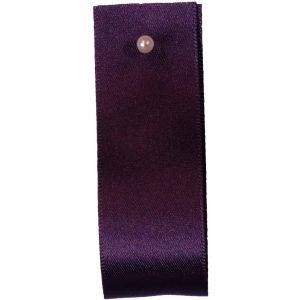 Double Satin Ribbon By Berisfords Ribbons: Blackberry (Col 6841) - 3mm - 50mm widths