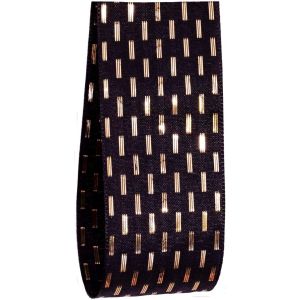 black taffeta with gold stitching