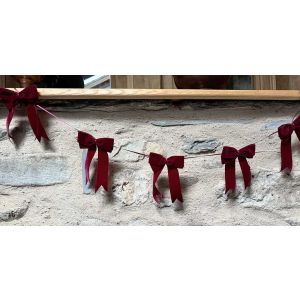 Bow Garland - 6 velvet Bows