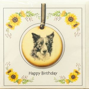 Birthday Card With Sheep & Flower Basket Design